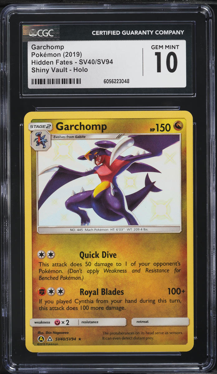 2019 Pokemon SM Hidden Fates Shiny Vault Holo Shiny Garchomp #SV40 CGC 10 GEM