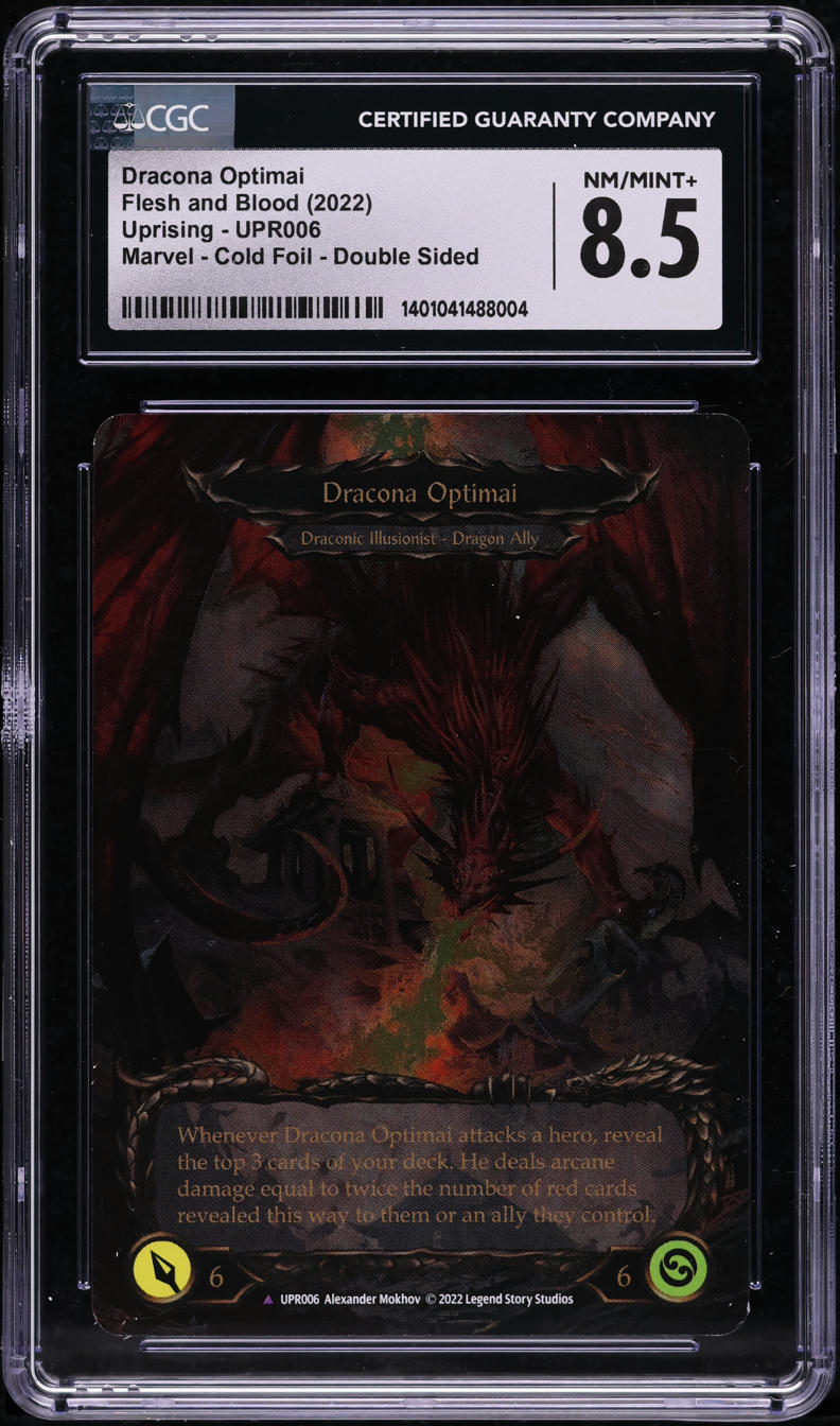 2022 Flesh & Blood Uprising Marvel Foil Dracona Optimai CGC 8.5 NM-MT+