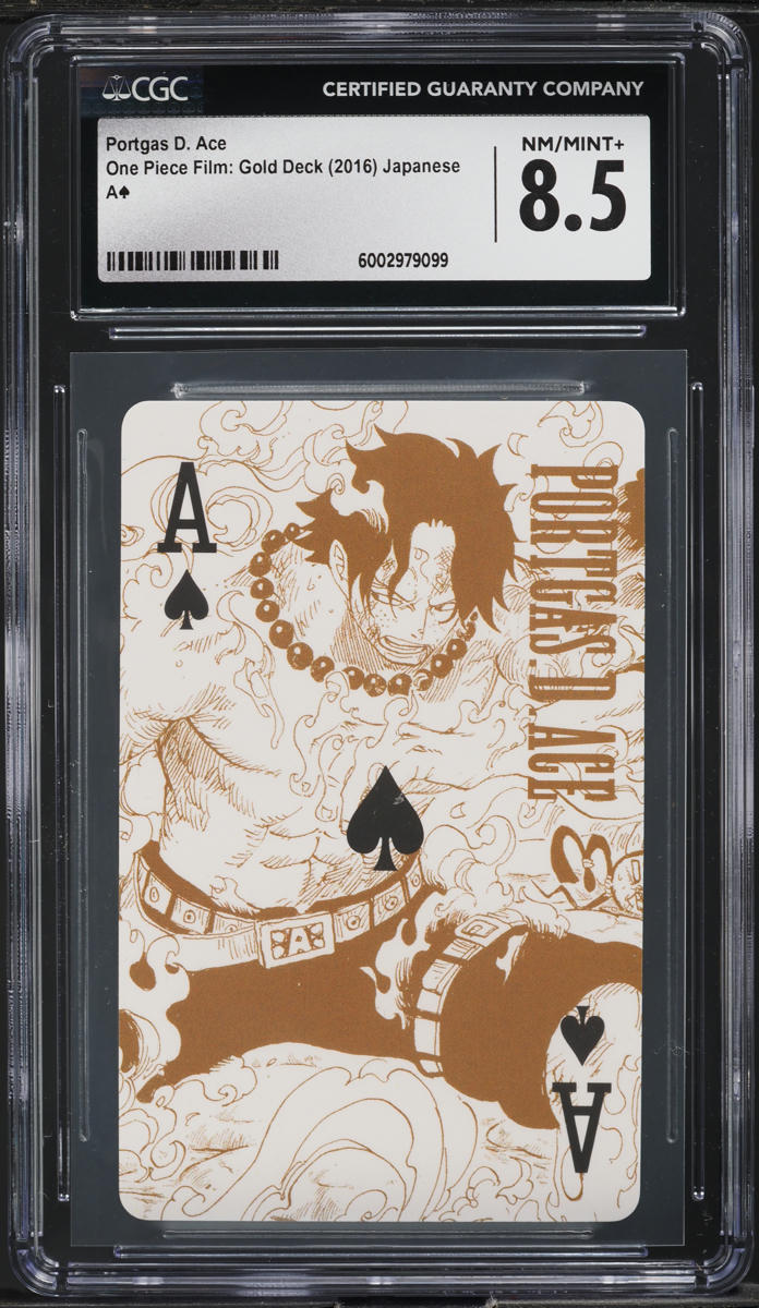 2016 One Piece Japanese Film Gold Deck Playing Cards Portgas D. Ace CGC 8.5