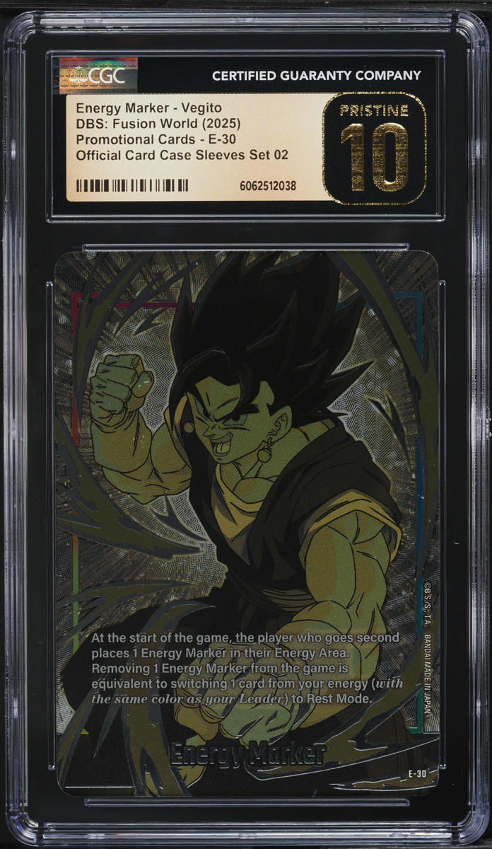 2025 Dragon Ball Super Fusion World Promo Sleeves Energy Marker Vegito CGC 10