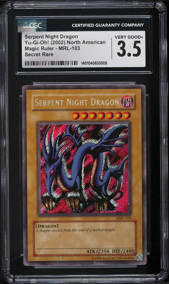 2002 Yu-Gi-Oh! Magic Ruler Serpent Night Dragon #MRL-103 CGC 3.5 VG+