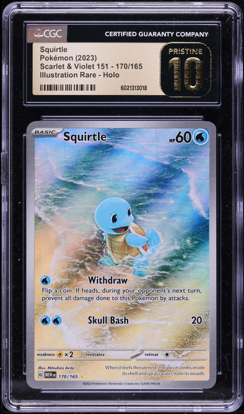2023 Pokemon Scarlet & Violet 151 IR Holo Squirtle #170 CGC 10 PRISTINE