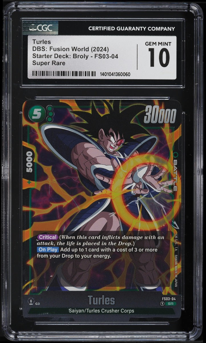 2024 Dragon Ball Super Fusion World Starter Deck: Broly Turles CGC 10 GEM MINT