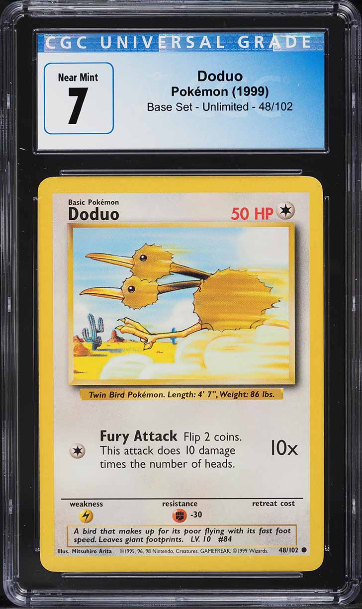 1999 Pokemon Base Set Doduo #48 CGC 7 NRMT