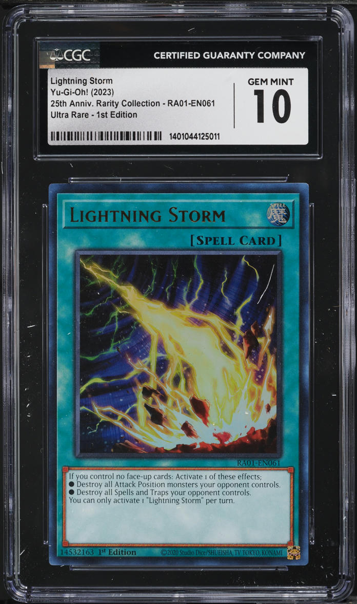 2023 Yu-Gi-Oh! 25th Rarity Collection 1st Ed Lightning Storm #RA01-EN061 CGC 10