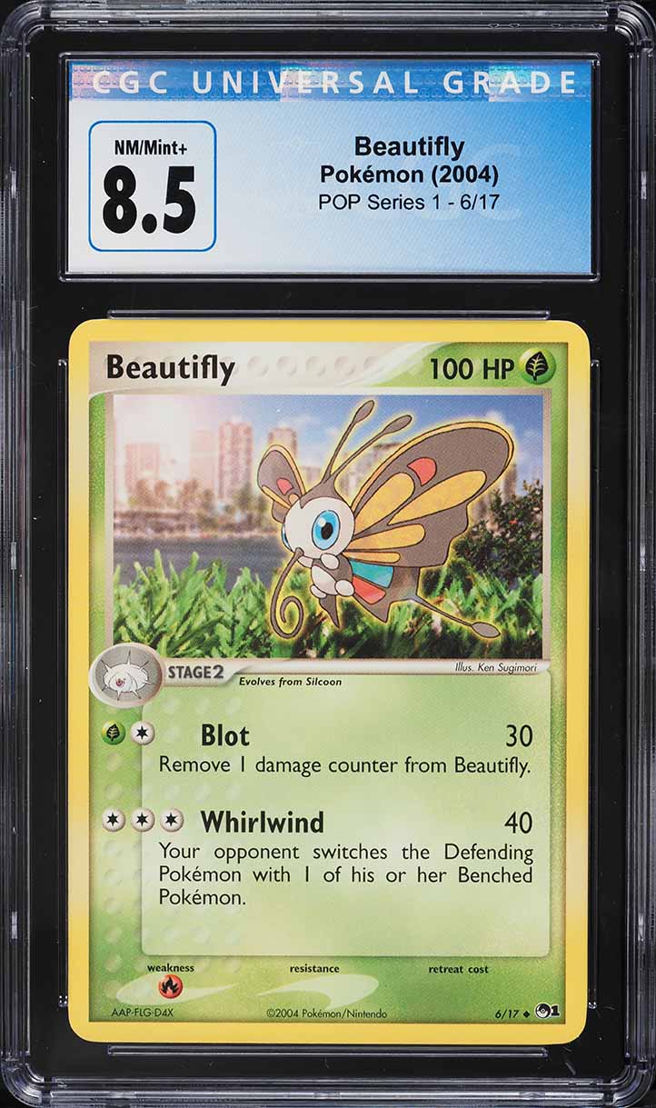 2004 Pokemon Pop Series 1 Beautifly #6 CGC 8.5 NM-MT+