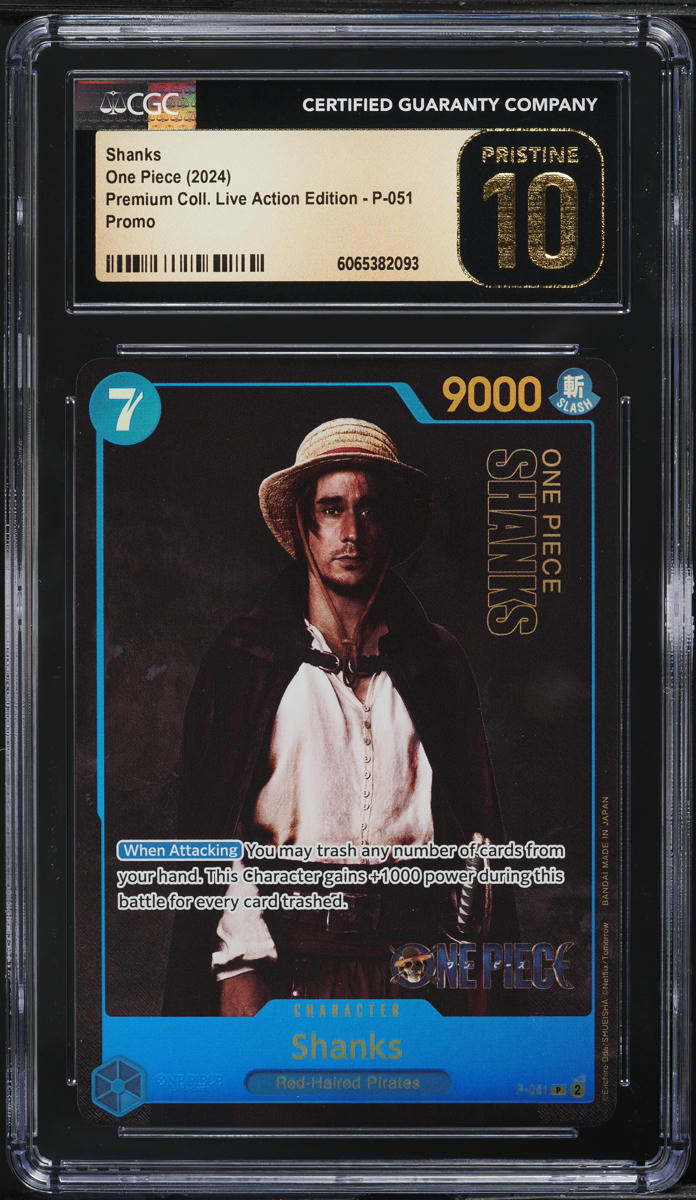 2024 One Piece Premium Live Action Shanks #P-051 CGC 10 PRISTINE