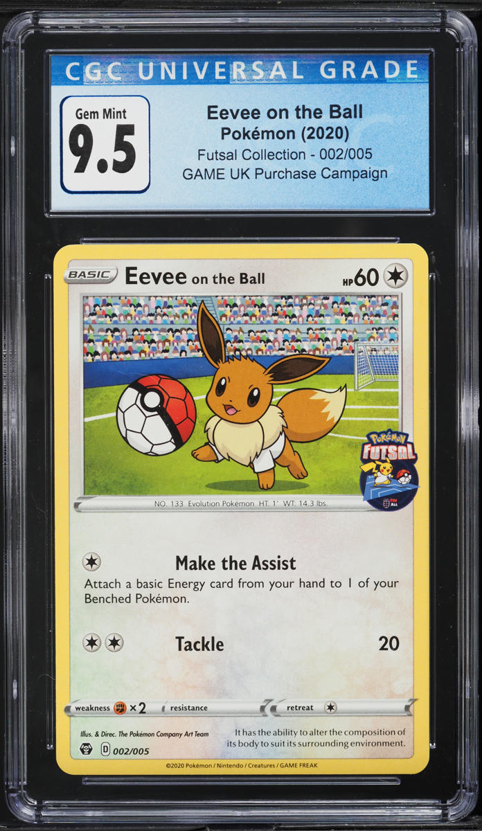 2020 Pokemon SWSH Futsal Collection Campaign Eevee On The Ball #2 CGC 9.5 GEM