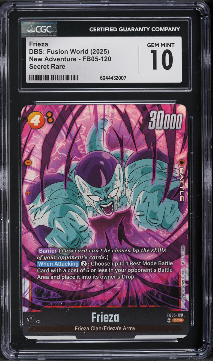 2025 Dragon Ball Super Fusion World New Adventure Frieza #FB05-120 CGC 10 GEM