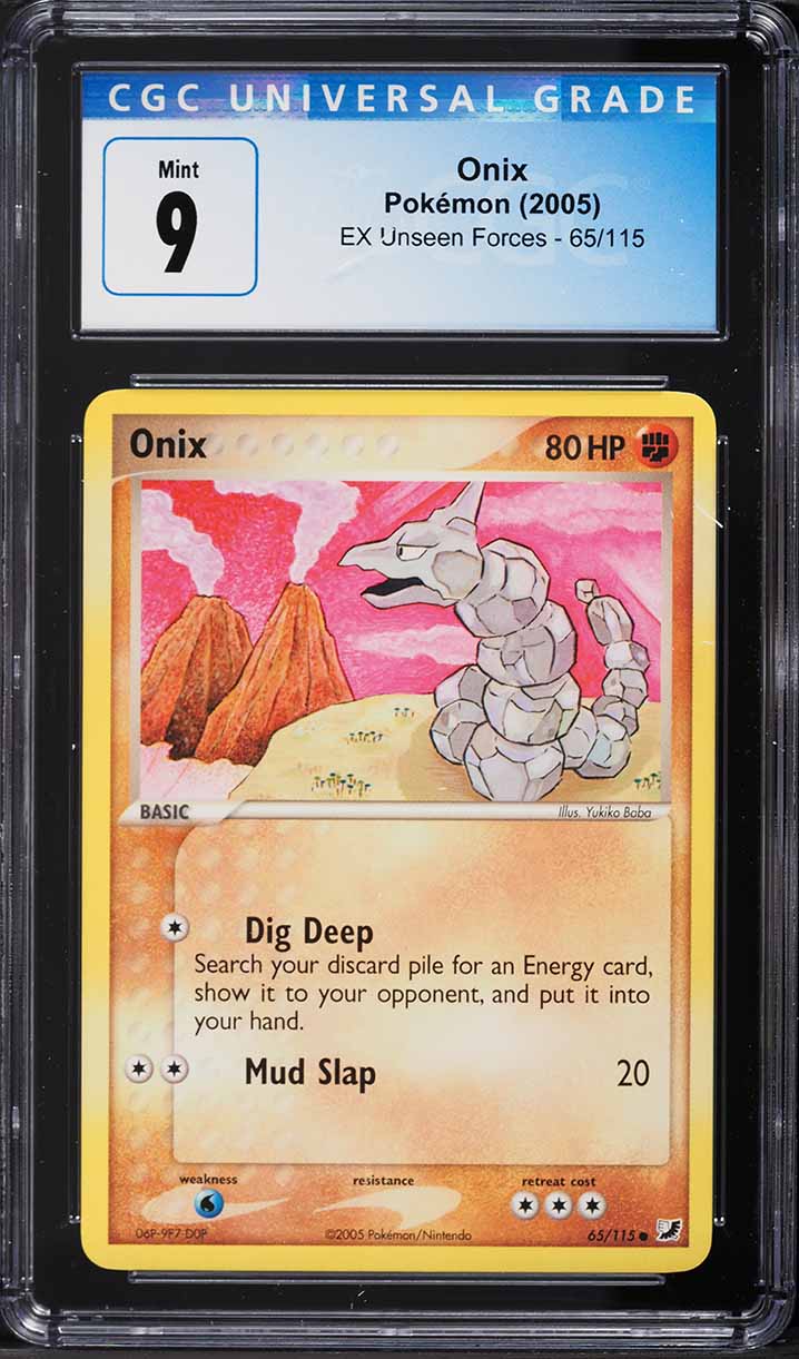 2005 Pokemon EX Unseen Forces Onix #65 CGC 9 MINT