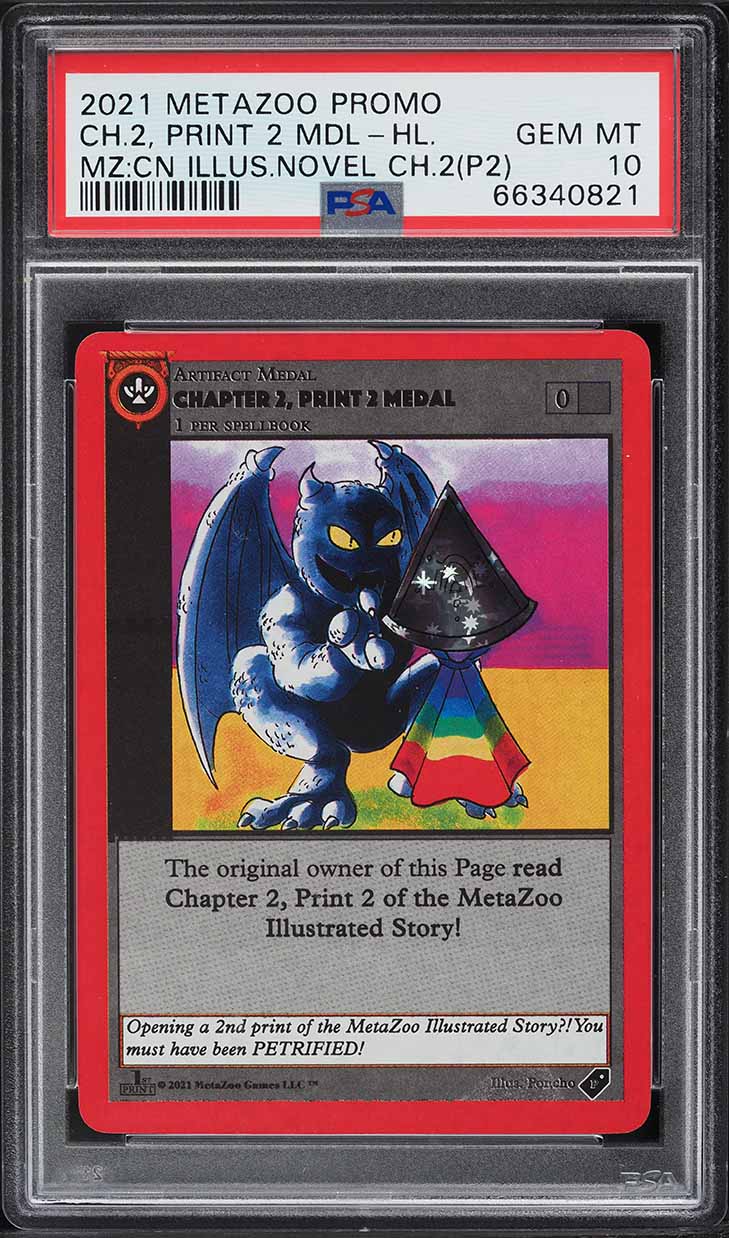 2021 Metazoo Promo Illustrated Novel Chapter 2, Print 2 Medal PSA 10 GEM MINT