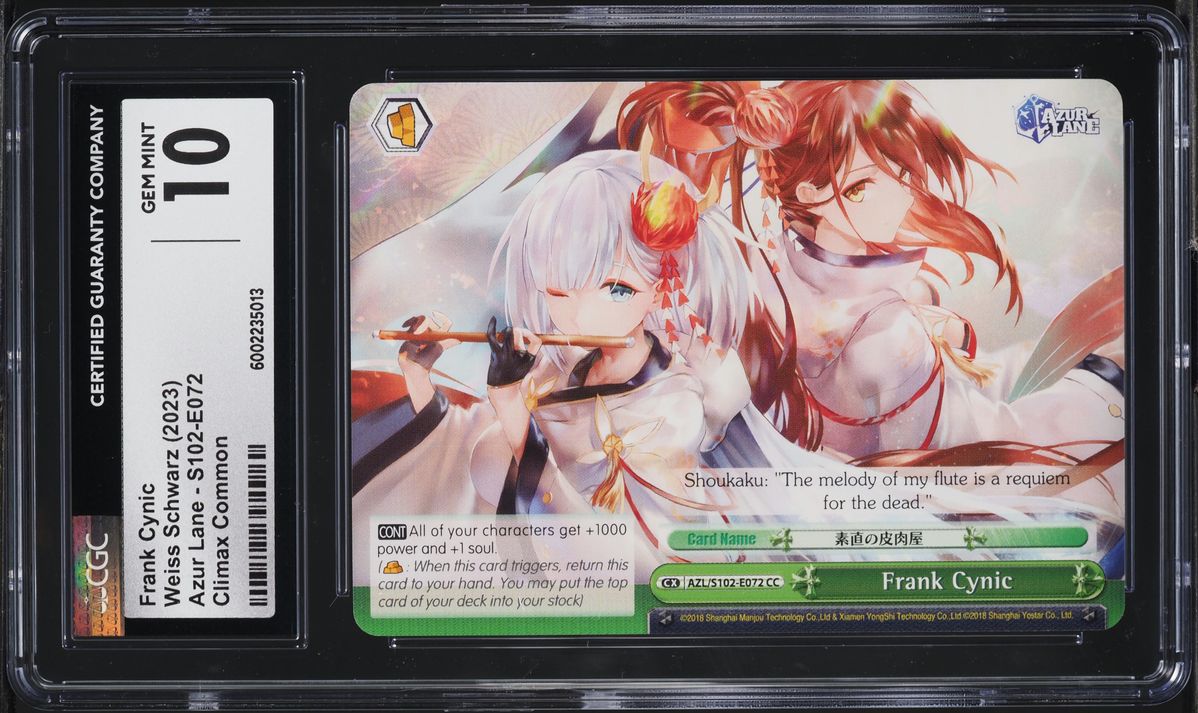 2023 Weiss Schwarz Azur Lane Frank Cynic #S102-E072 CGC 10 GEM MINT