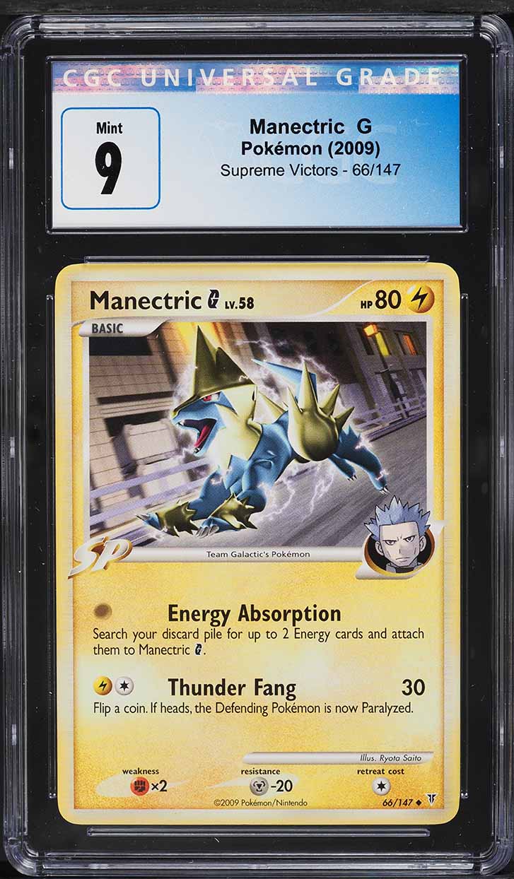 2009 Pokemon Platinum Supreme Victors Manectric G #66 CGC 9 MINT