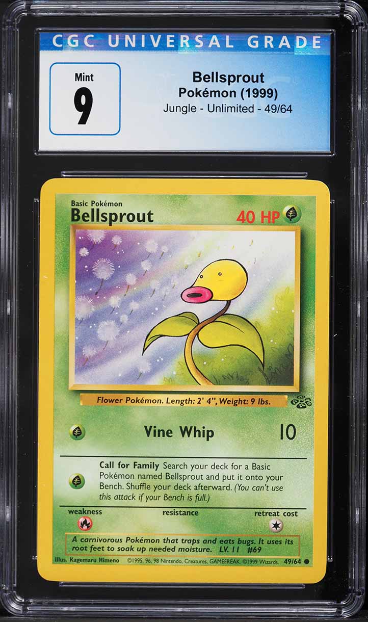 1999 Pokemon Jungle Bellsprout #49 CGC 9 MINT