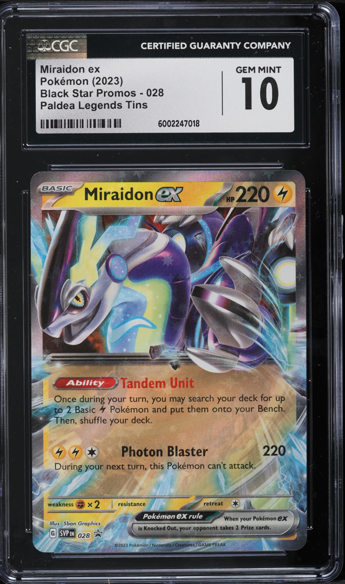 2023 Pokemon SV Black Star Promo Paldea Legends Miraidon ex #28 CGC 10 GEM MINT