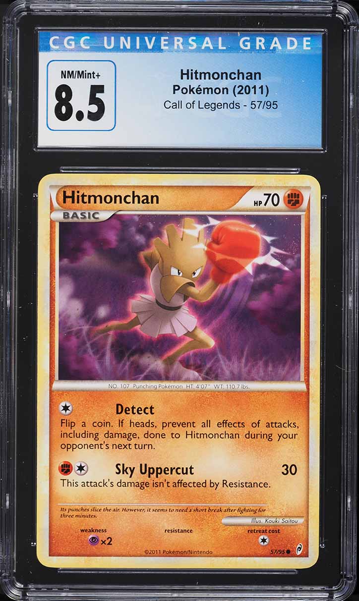 2011 Pokemon Call Of Legends Hitmonchan #57 CGC 8.5 NM-MT+