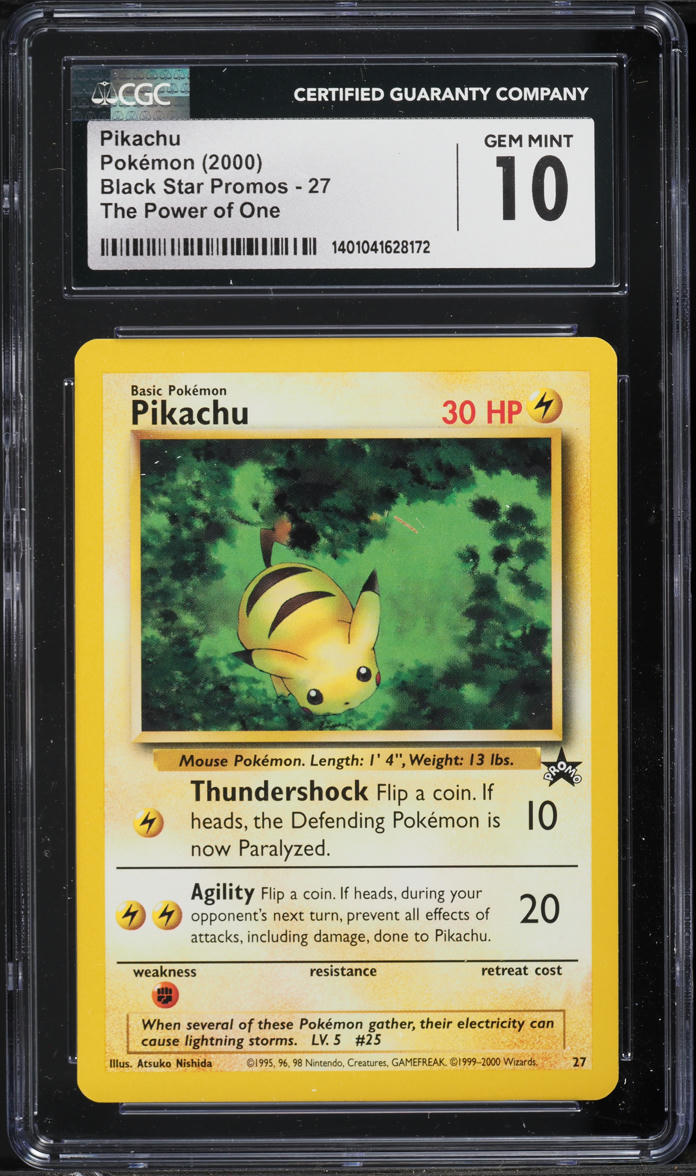 2000 Pokemon Black Star Promo Pikachu #27 CGC 10 GEM MINT