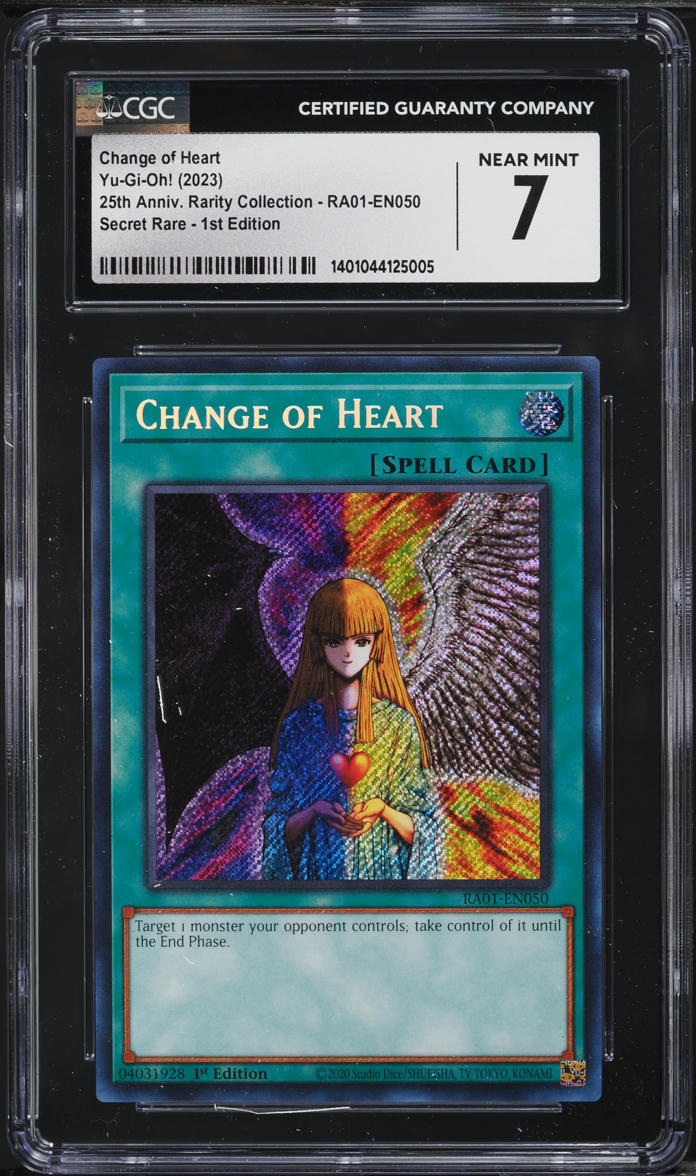 2023 Yu-Gi-Oh! 25th Rarity Collection 1st Edition Change Of Heart CGC 7 NRMT