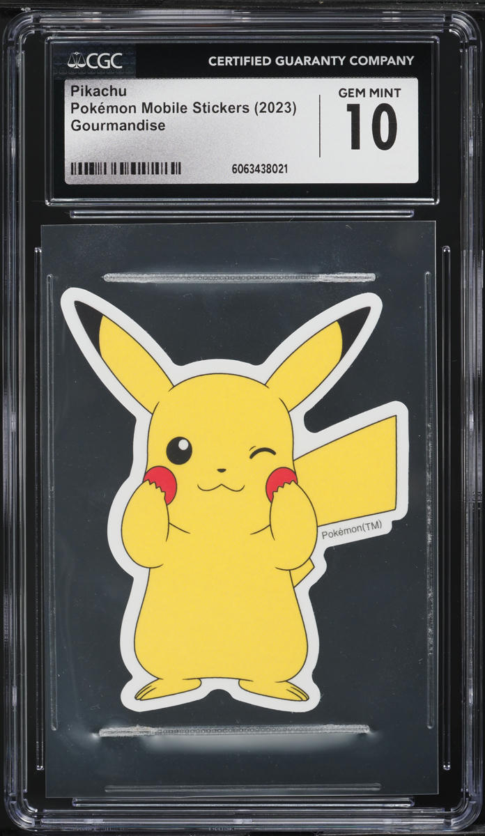 2023 Pokemon Japanese Mobile Stickers Gourmandise Pikachu CGC 10 GEM MINT