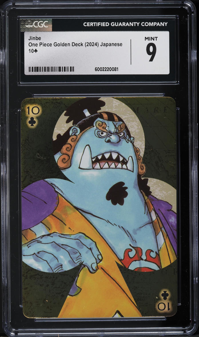 2024 One Piece Japanese Golden Deck Playing Cards Jinbe CGC 9 MINT