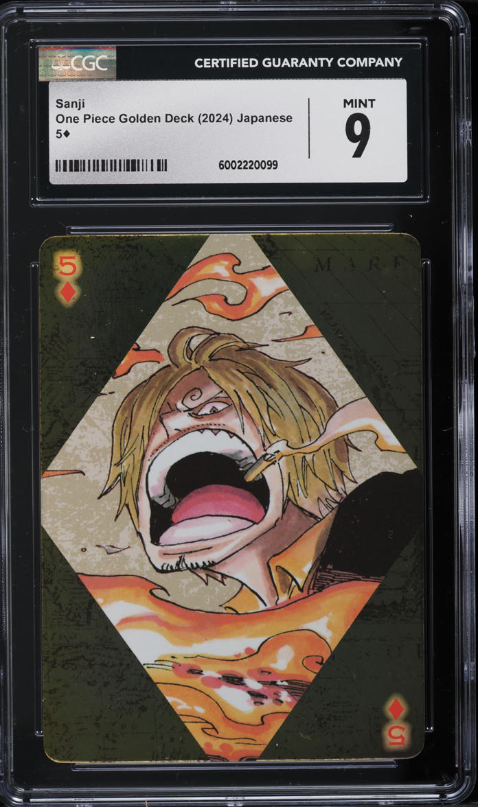 2024 One Piece Japanese Golden Deck Playing Cards Sanji CGC 9 MINT