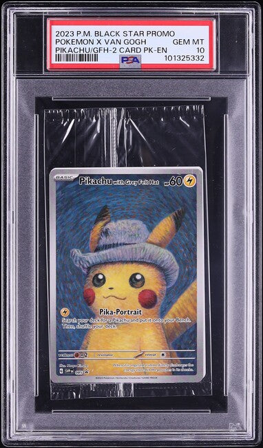 2023 Pokemon SV Black Star Promo Van Gogh Pikachu With Grey Felt Hat #85 PSA 10
