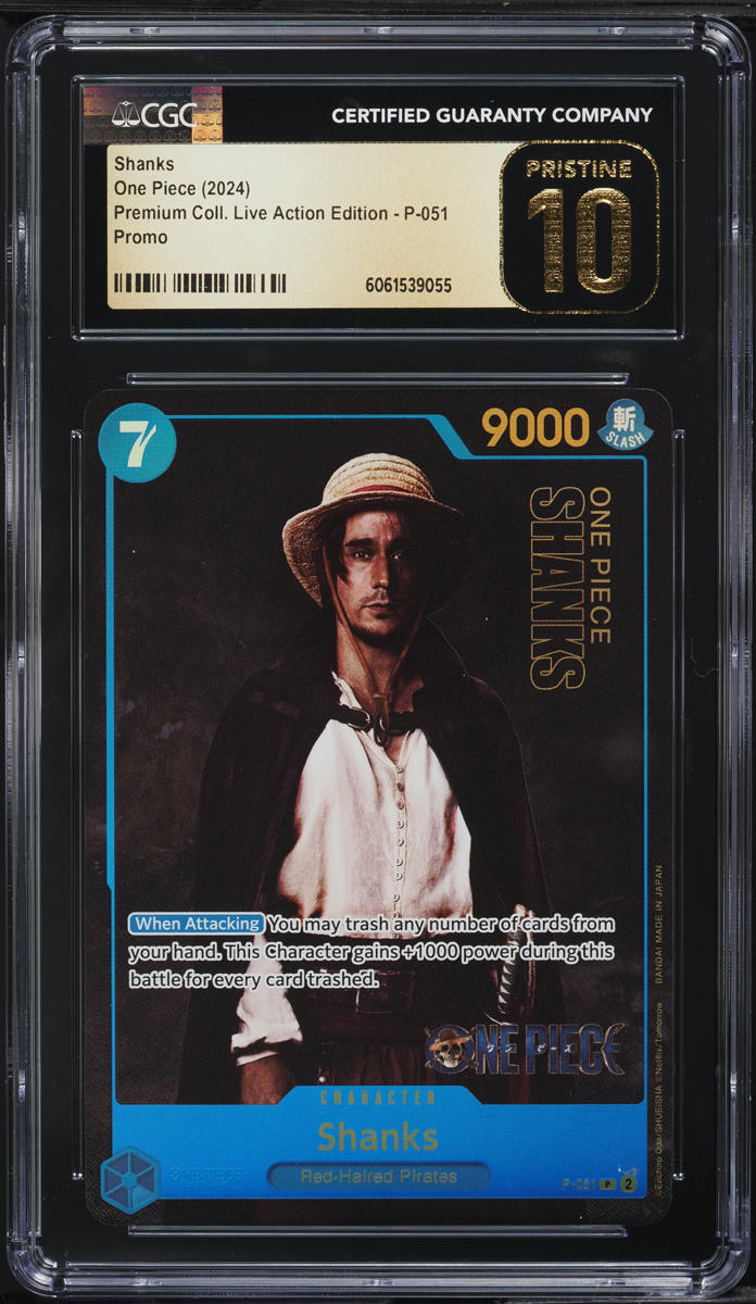 2024 One Piece Premium Live Action Shanks #P-051 CGC 10 PRISTINE