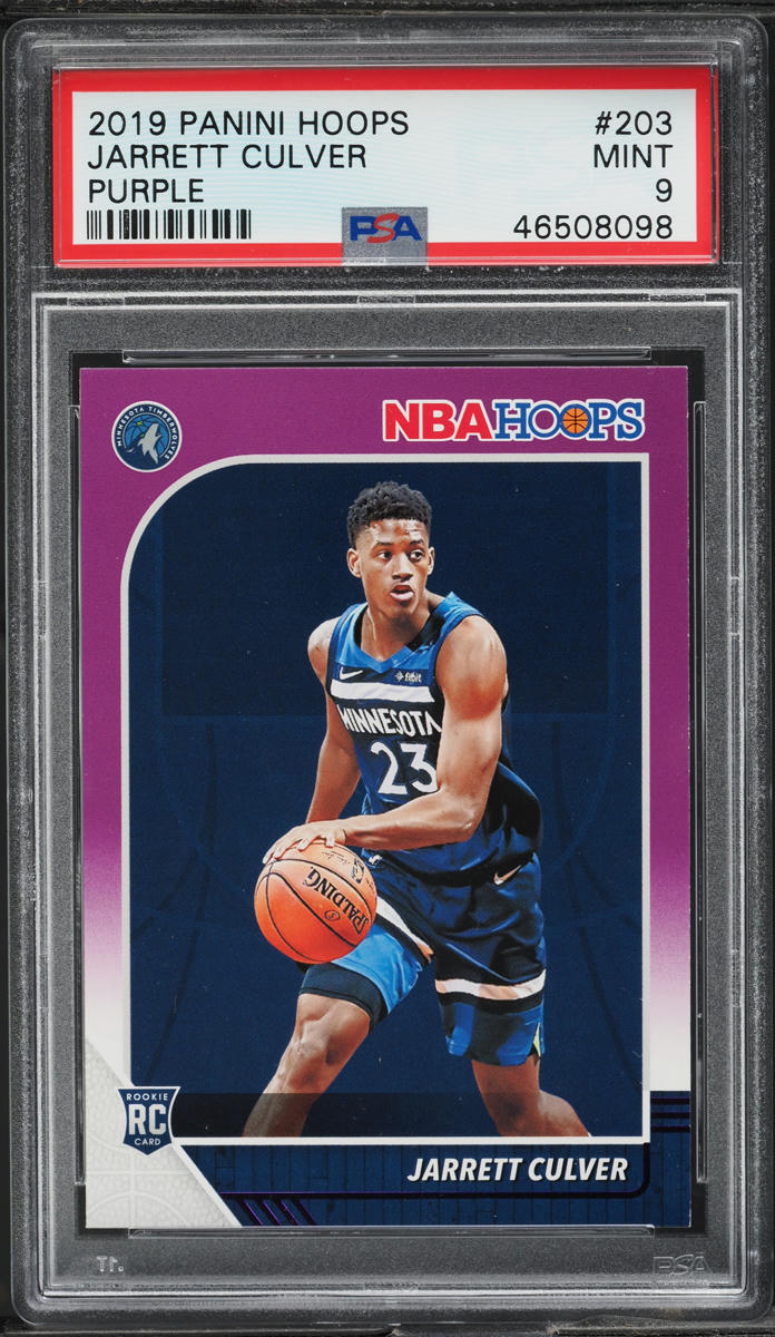 2019 Hoops Purple Jarrett Culver ROOKIE #203 PSA 9 MINT