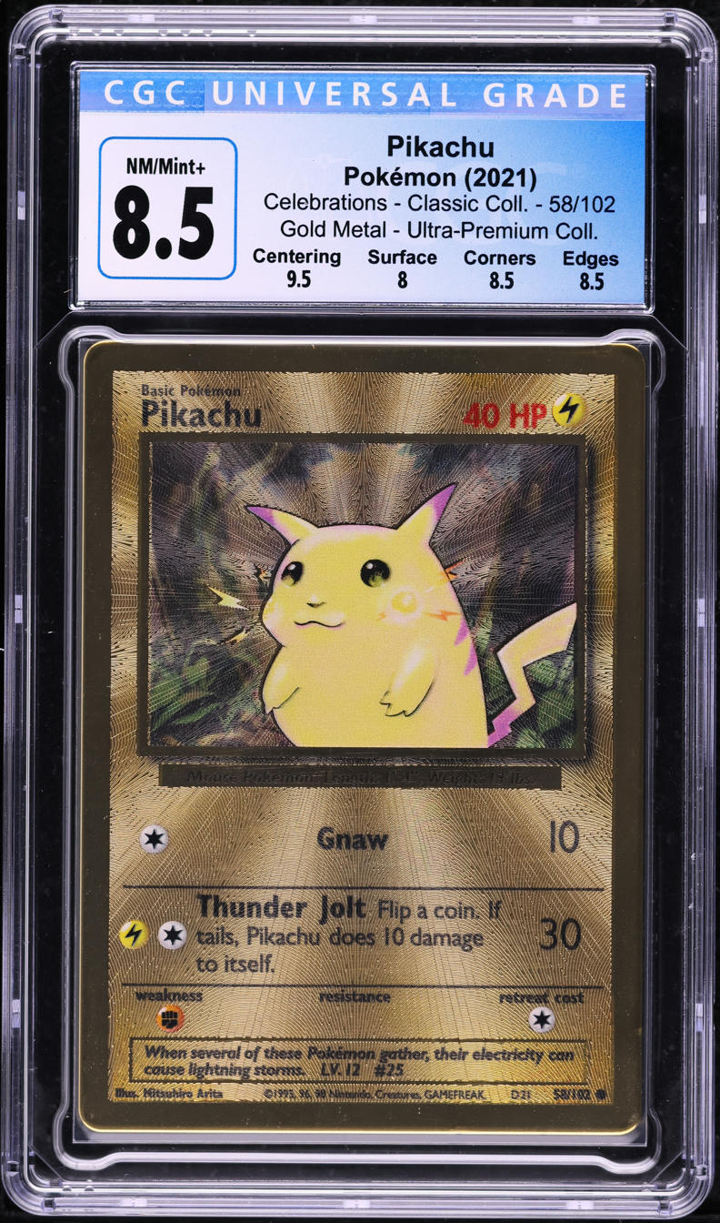 2021 Pokemon SWSH Celebrations Ultra Premium Pikachu #58 CGC 8.5 NM-MT+