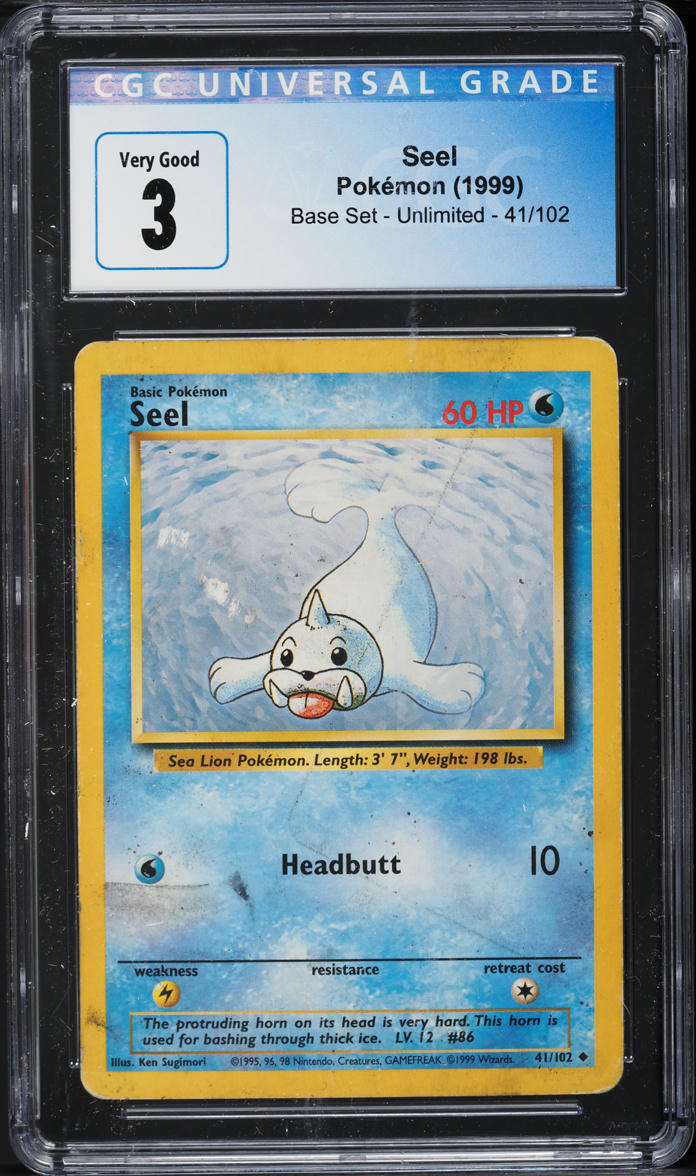 1999 Pokemon Base Set Seel #41 CGC 3 VG