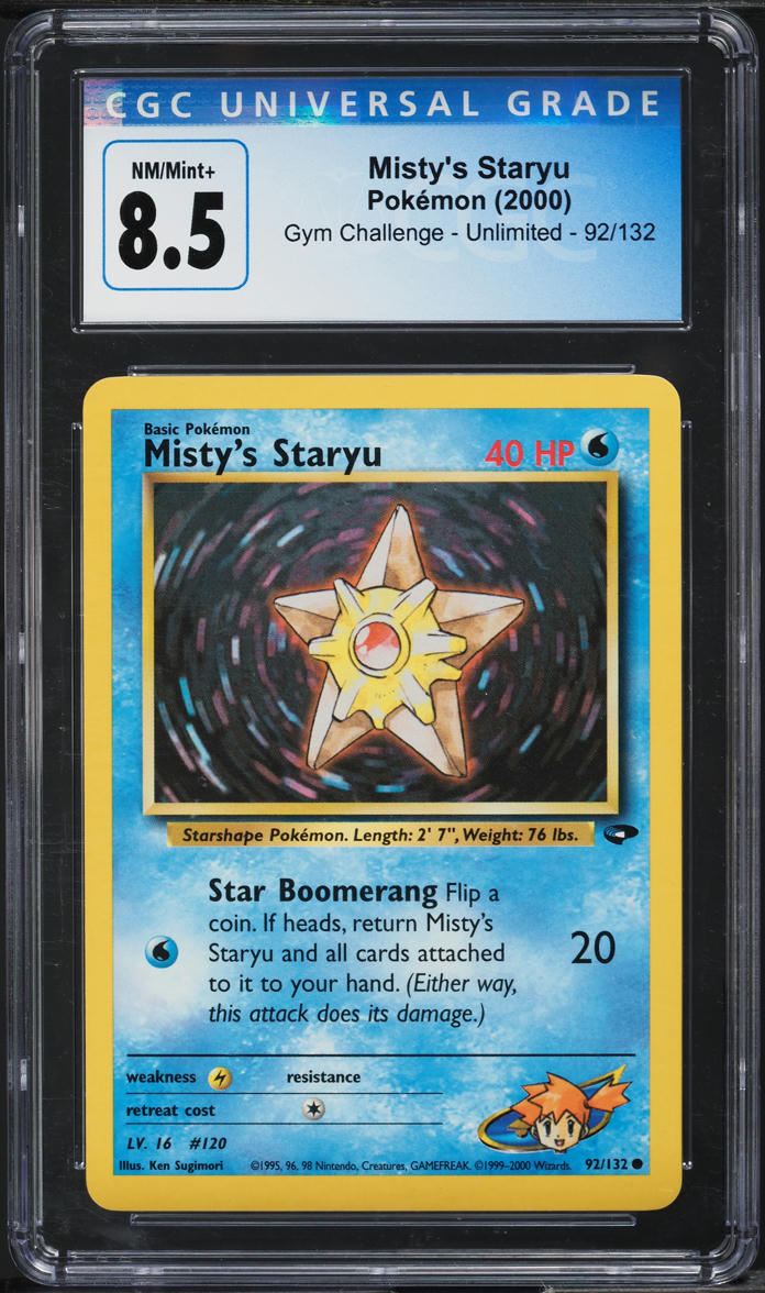 2000 Pokemon Gym Challenge Misty's Staryu #92 CGC 8.5 NM-MT+