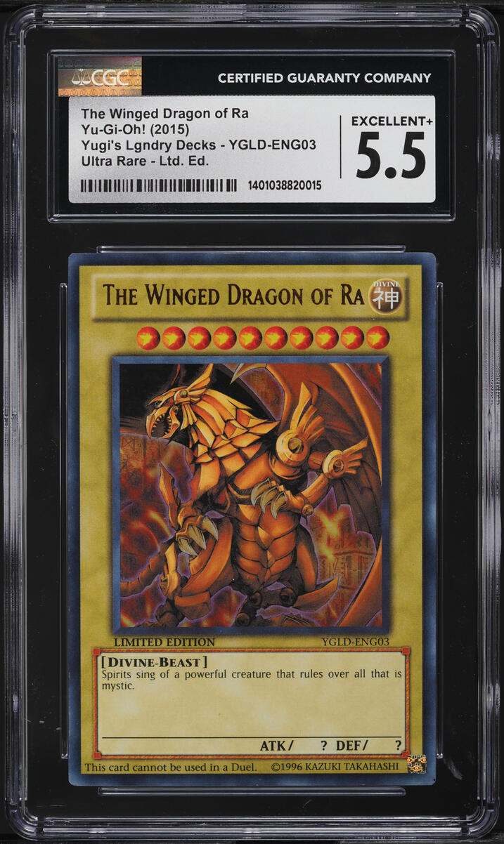 2015 Yu-Gi-Oh! Yugi's Legendary Decks Winged Dragon Of Ra #YGLD-ENG03 CGC 5.5