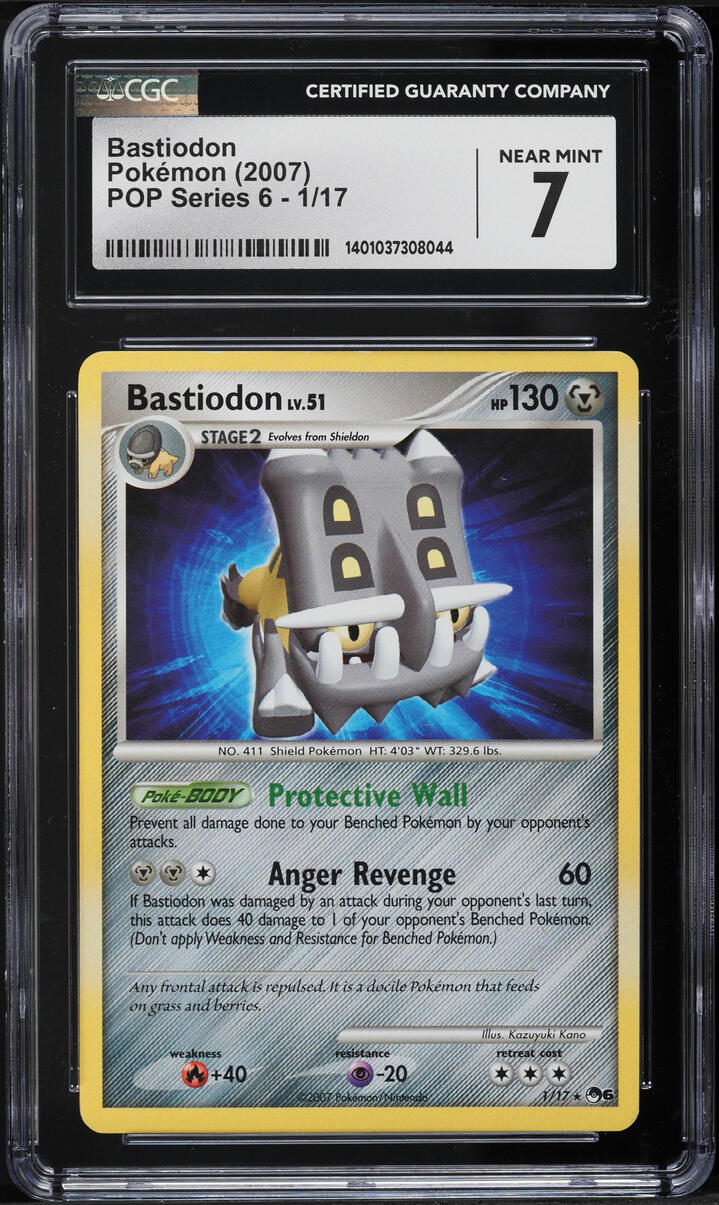 2007 Pokemon Pop Series 6 Bastiodon #1 CGC 7 NRMT