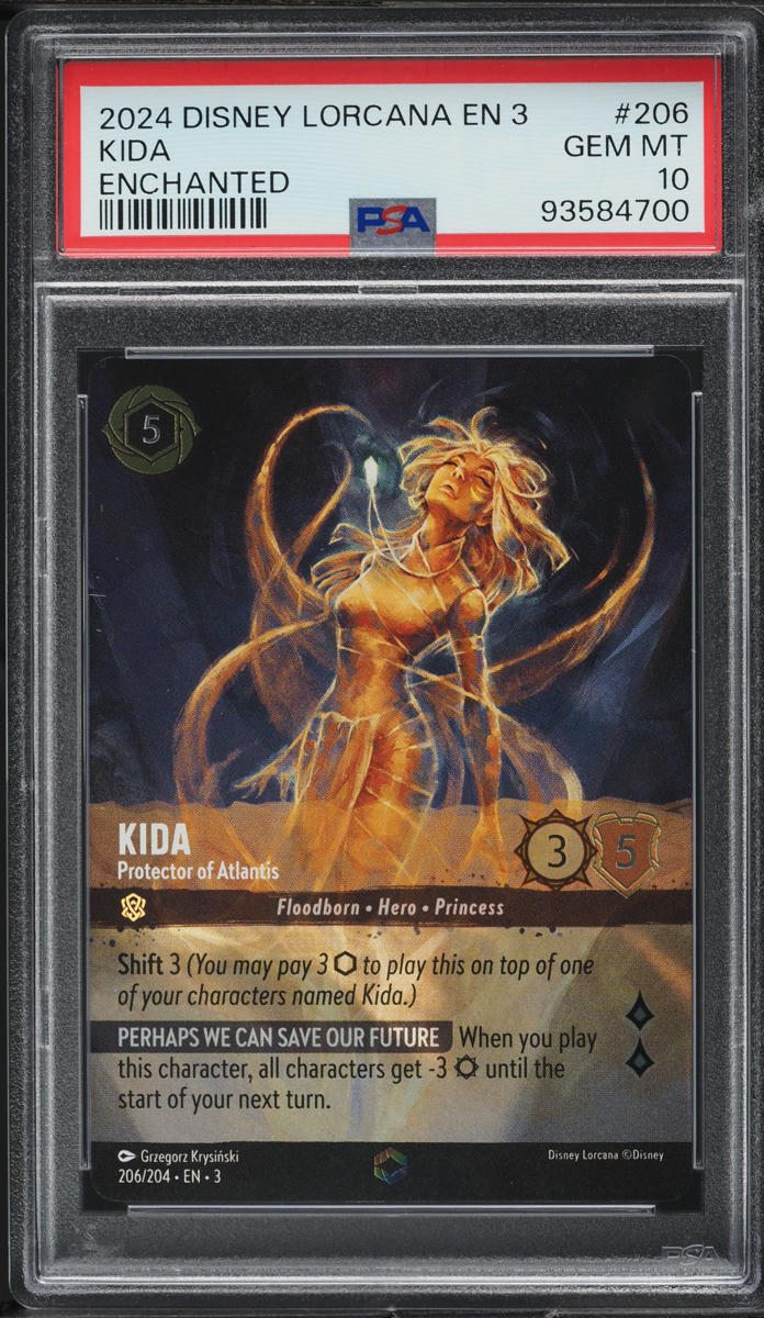 2024 Disney Lorcana Into The Inklands Enchanted Kida #206 PSA 10 GEM MINT