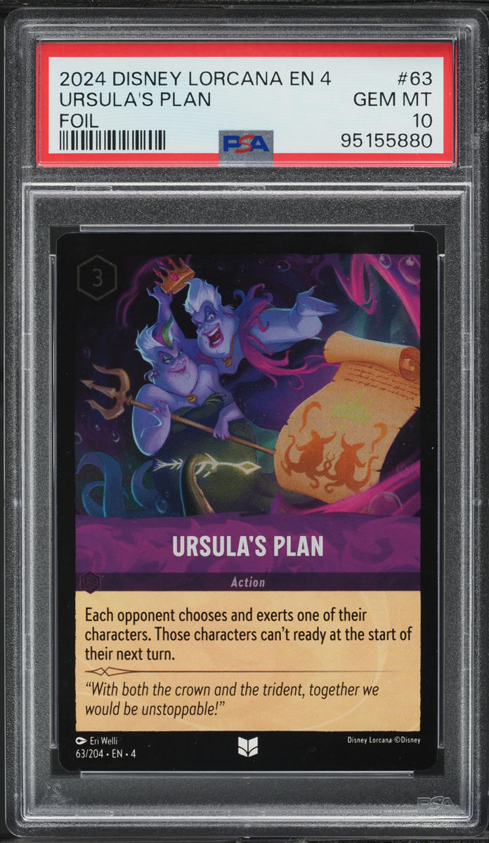 2024 Disney Lorcana Ursula's Return Foil Ursula's Plan #63 PSA 10 GEM MINT