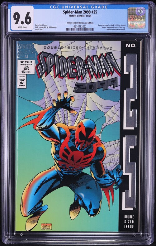 Spider-Man 2099 #25 Deluxe Newsstand Edition (Marvel, 1994) CGC 9.6 White Pages