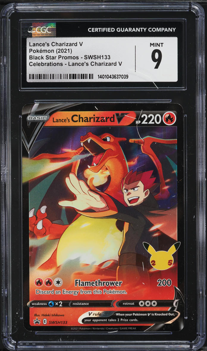 2021 Pokemon SWSH Celebrations Collection Lance's Charizard V #133 CGC 9 MINT