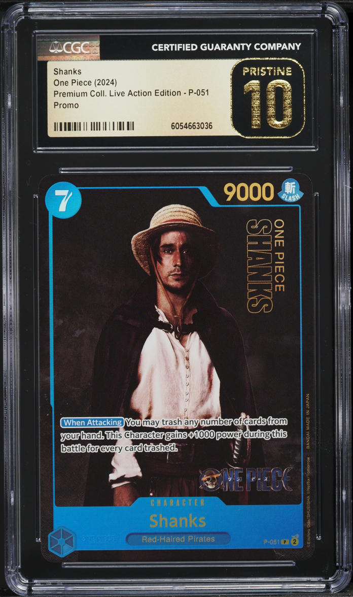 2024 One Piece Premium Live Action Shanks #P-051 CGC 10 PRISTINE