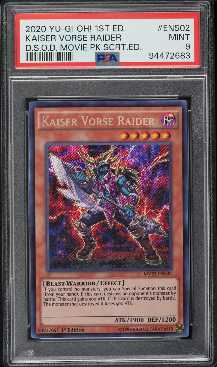 2020 Yu-Gi-Oh! Dark Side Dimensions 1st Ed Kaiser Vorse Raider #MVP1-ENS02 PSA 9