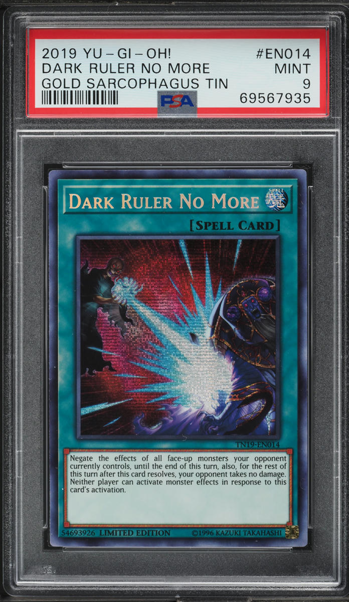 2019 Yu-Gi-Oh! Gold Sarcophagus Tin Dark Ruler No More #TN19-EN014 PSA 9 MINT