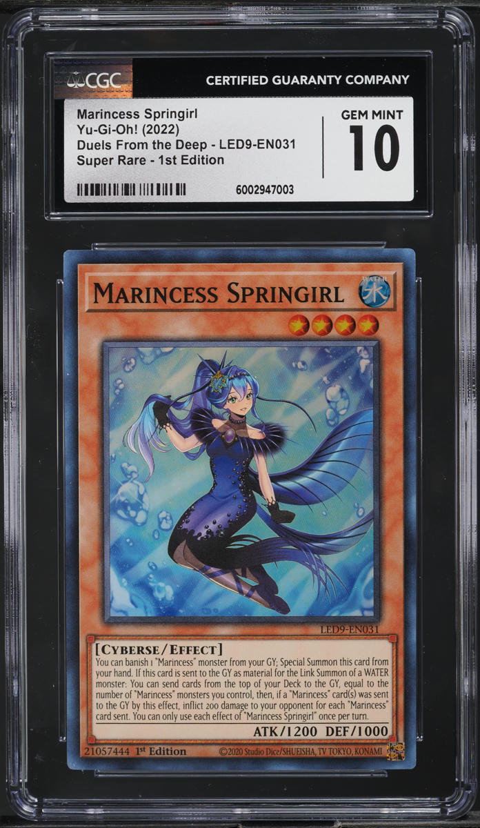 2022 Yu-Gi-Oh! Duels From The Deep 1st Ed Marincess Springirl #LED9-EN031 CGC 10