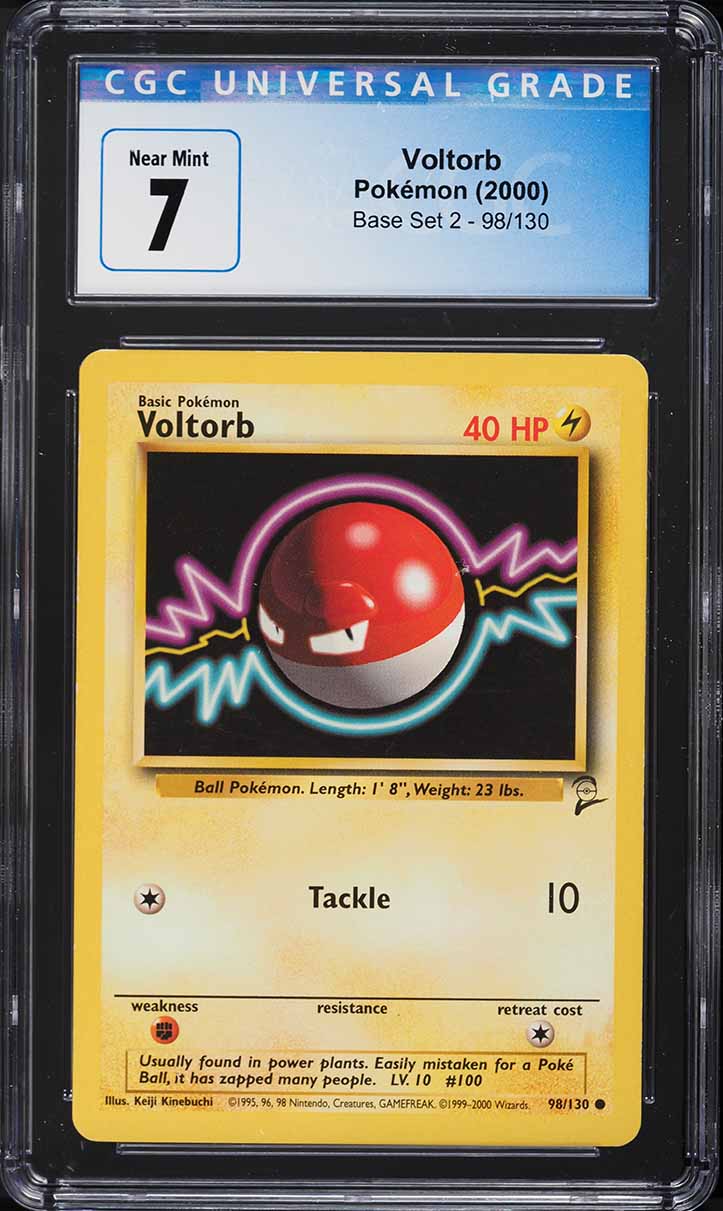 2000 Pokemon Base Set 2 Voltorb #98 CGC 7 NRMT