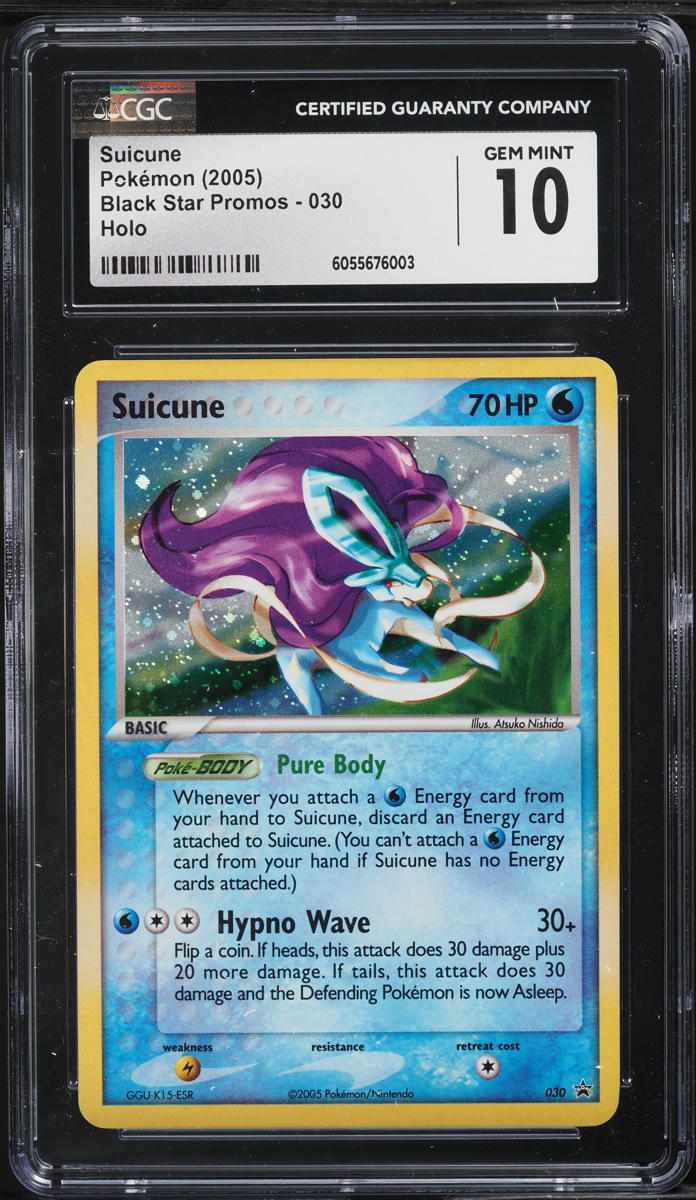 2005 Pokemon EX Black Star Promo Holo Suicune #030 CGC 10 GEM MINT