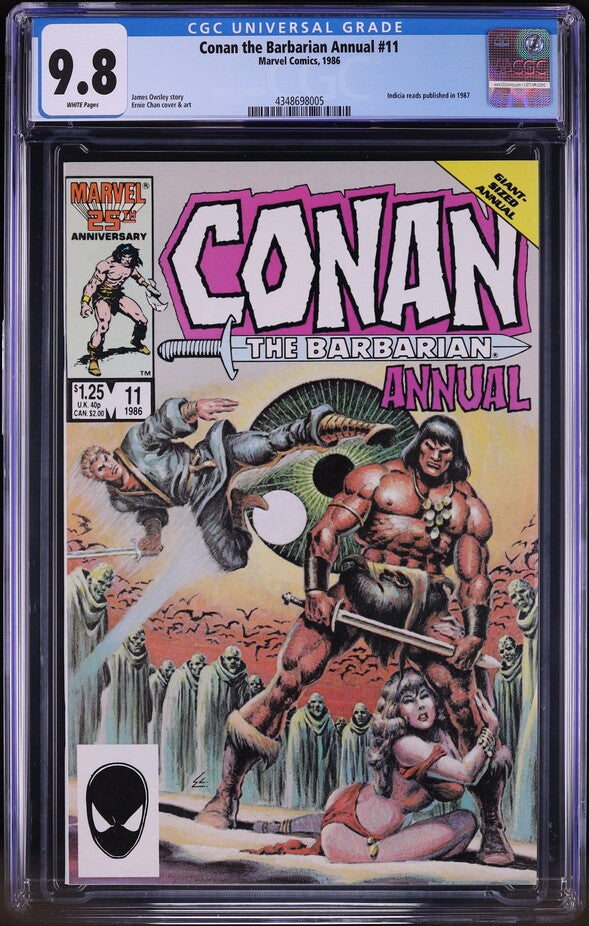 Conan The Barbarian Annual #11 (Marvel, 1986) CGC 9.8 White Pages