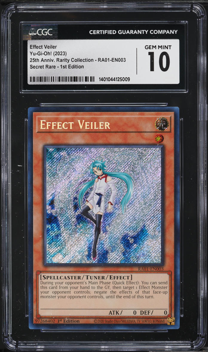 2023 Yu-Gi-Oh! 25th Rarity Collection 1st Ed Effect Veiler #RA01-EN003 CGC 10