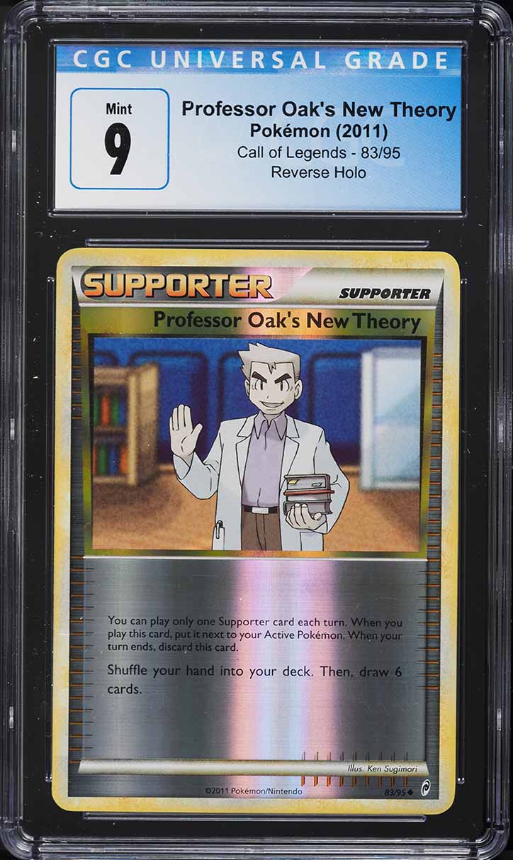 2011 Pokemon Call Of Legends Reverse Holo Professor Oak's New Theory #83 CGC 9