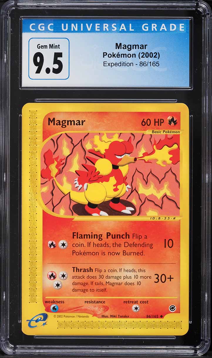 2002 Pokemon Expedition Magmar #86 CGC 9.5 GEM MINT