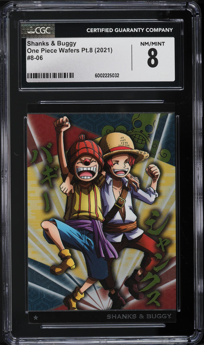 2021 One Piece Wafers Japanese Part 8 Shanks & Buggy #8-06 CGC 8 NM-MT