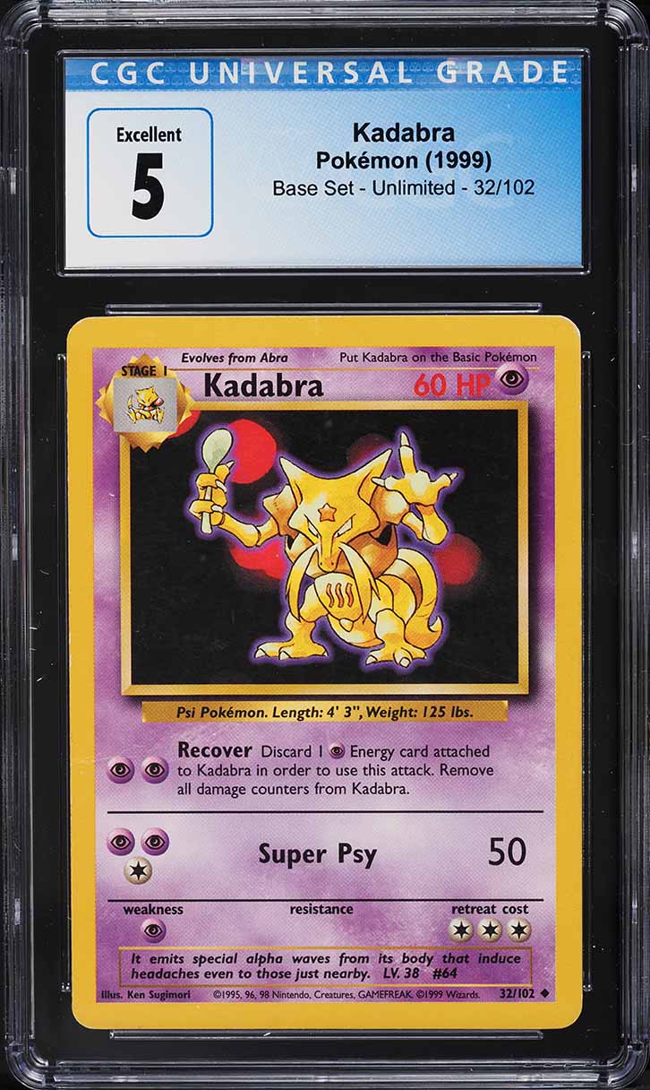 1999 Pokemon Base Set Kadabra #32 CGC 5 EX