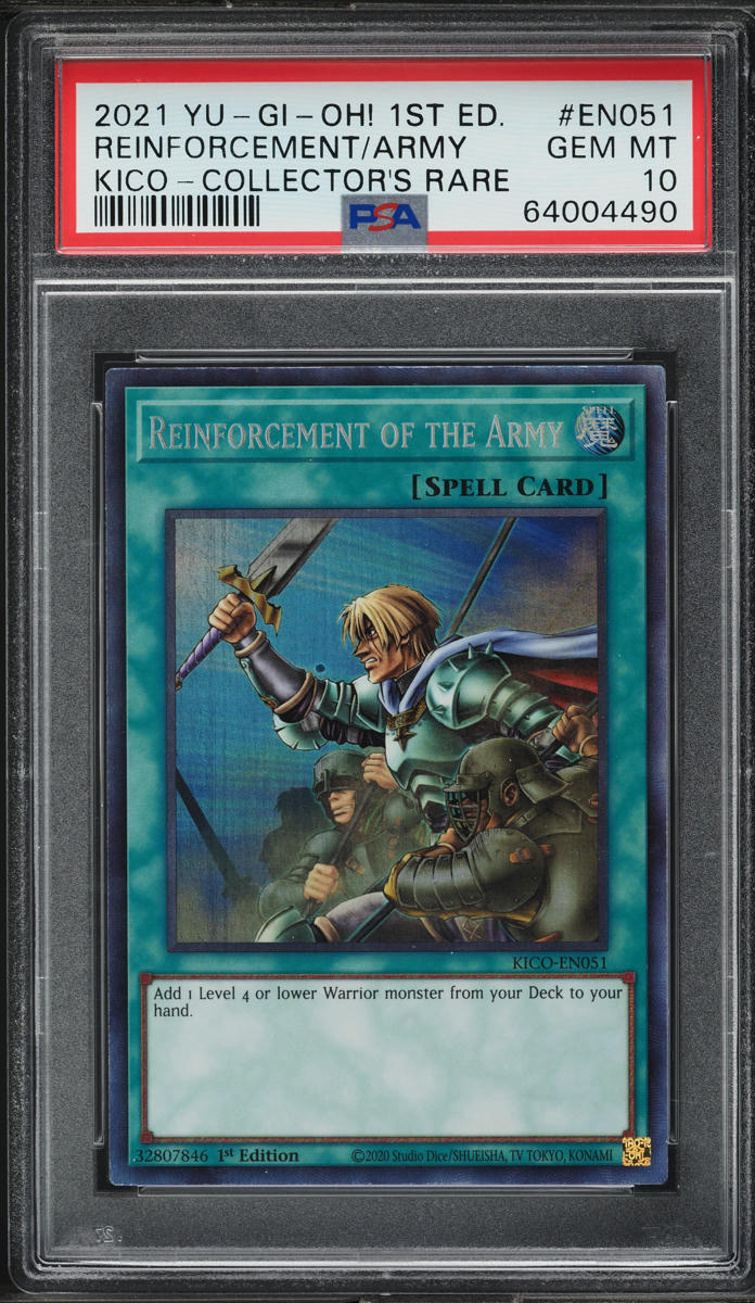 2021 Yu-Gi-Oh! King's Court 1st Ed Reinforcement Of The Army #KICO-EN051 PSA 10